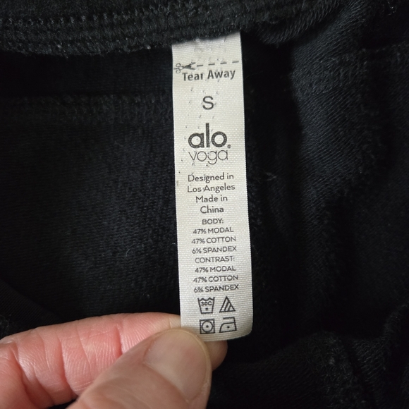 Alo Yoga Womens Urban Moto Sweatpant Joggers Small Black Slim Fit Casua Travel - Picture 14 of 15